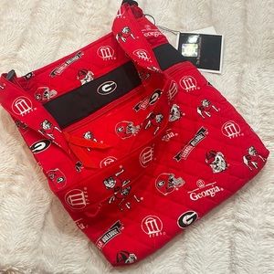 Georgia Bulldog Large Crossbody With Adjustable Strap